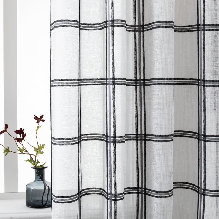 TENDA SEMI FILTRANTE FANTASIA SCOZZESE 1 PANNELLO 140X285CM GRIGIO