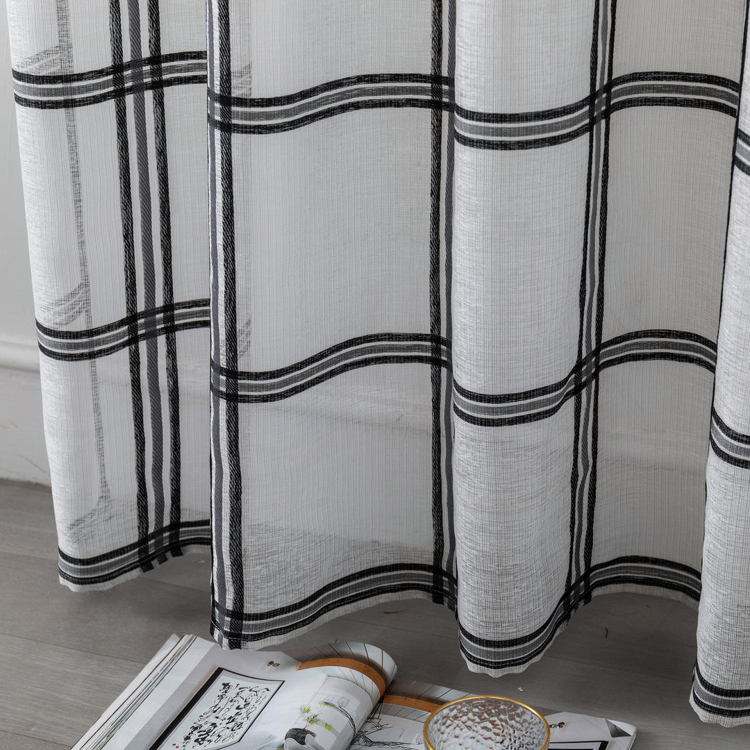 TENDA SEMI FILTRANTE FANTASIA SCOZZESE 1 PANNELLO 140X285CM GRIGIO