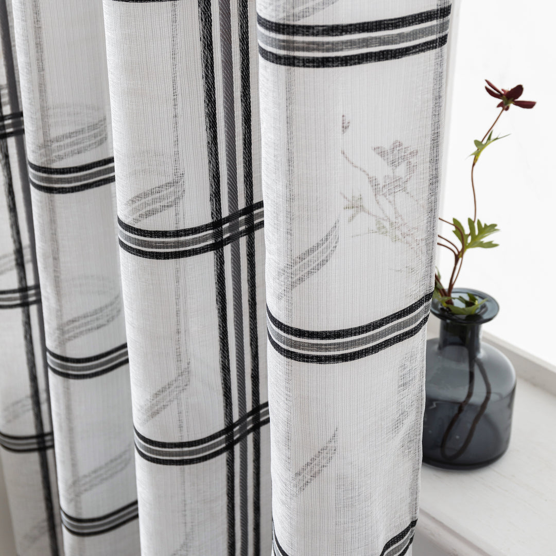 TENDA SEMI FILTRANTE FANTASIA SCOZZESE 1 PANNELLO 140X285CM GRIGIO
