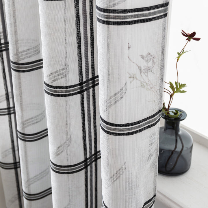 TENDA SEMI FILTRANTE FANTASIA SCOZZESE 1 PANNELLO 140X285CM GRIGIO