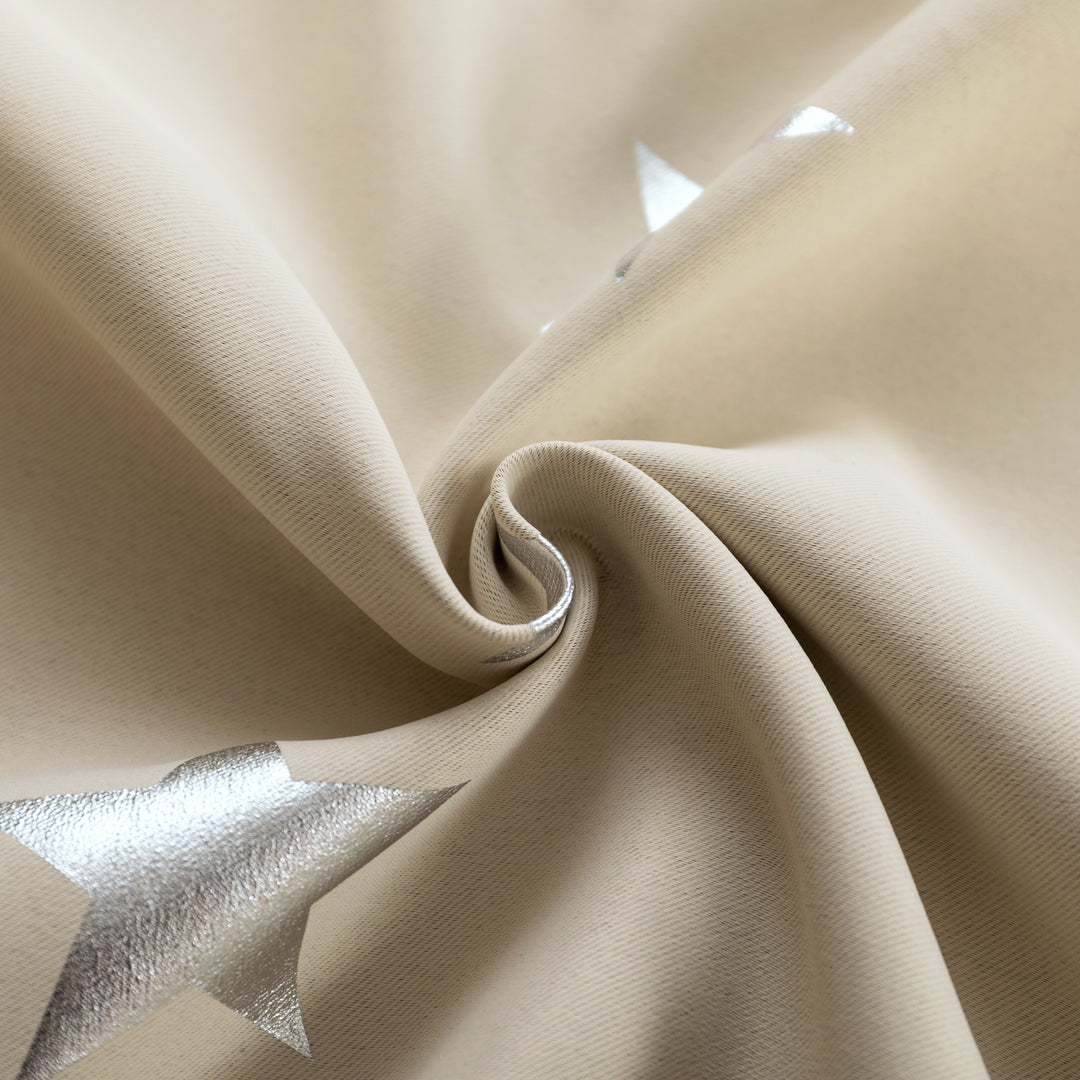 TENDA OSCURANTE FANTASIA STELLE ARGENTATE 1 PANNELLO 140X145CM BEIGE