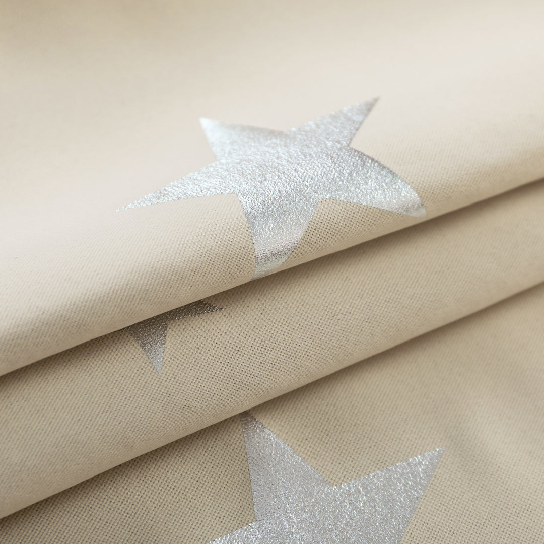 TENDA OSCURANTE FANTASIA STELLE ARGENTATE 1 PANNELLO 140X145CM BEIGE