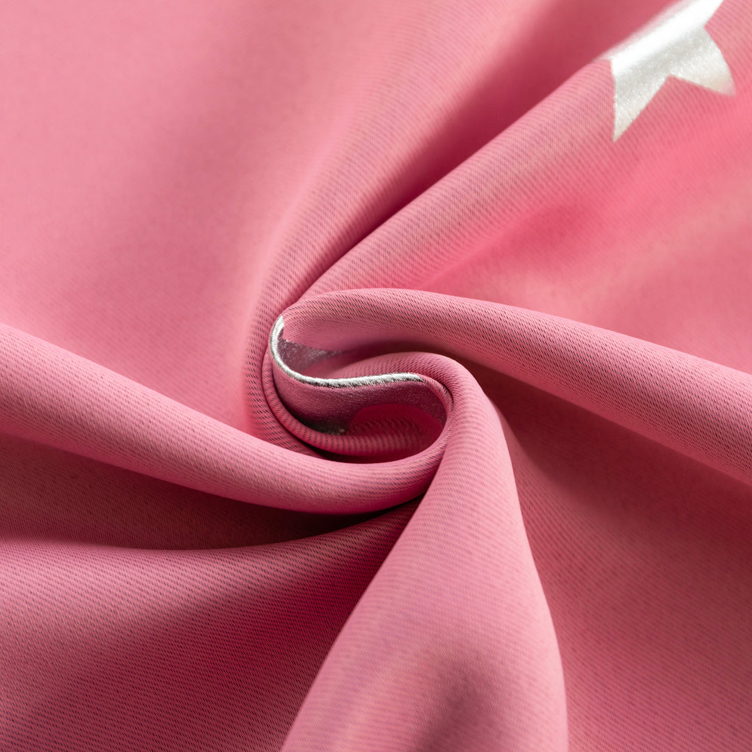 TENDA OSCURANTE FANTASIA STELLE ARGENTATE 1 PANNELLO 140X145CM ROSA