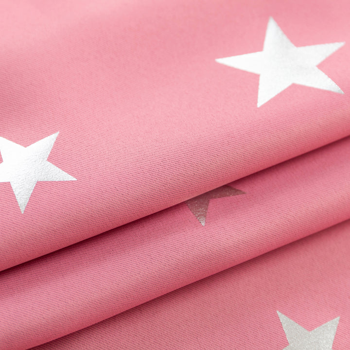 TENDA OSCURANTE FANTASIA STELLE ARGENTATE 1 PANNELLO 140X145CM ROSA