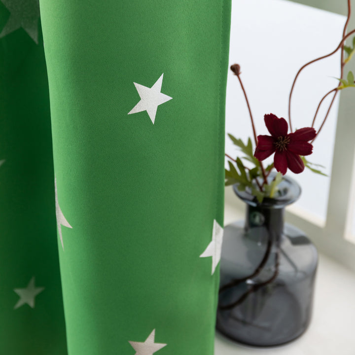 TENDA OSCURANTE FANTASIA STELLE ARGENTATE 1 PANNELLO 140X145CM VERDE