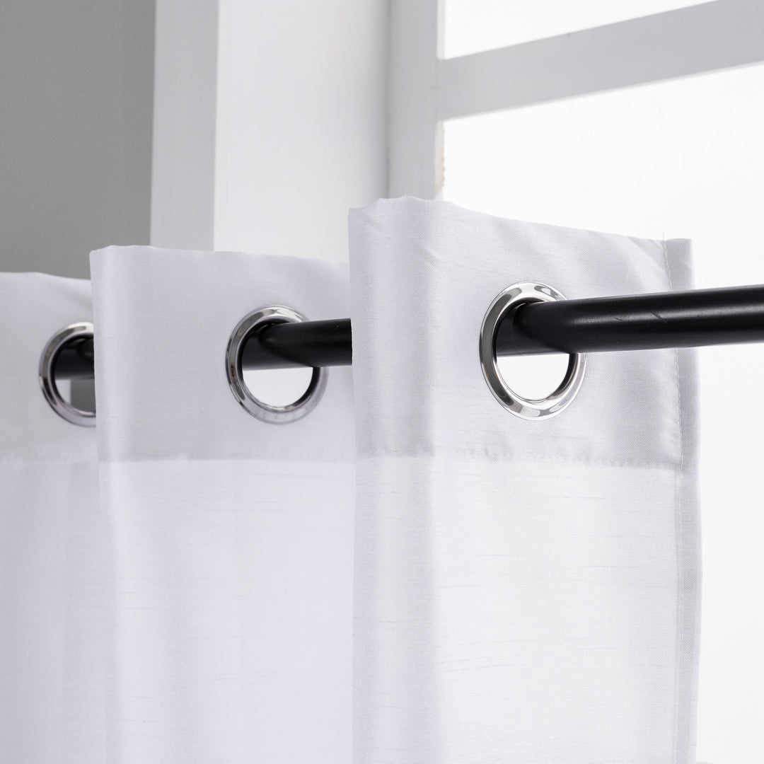 TENDA NASSO SEMI COPRENTE SIMIL SETA 1 PANNELLO 140X285CM BIANCO