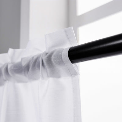 COPPIA TENDE NASSO SEMI COPRENTI SIMIL SETA 2X70X145CM BIANCO