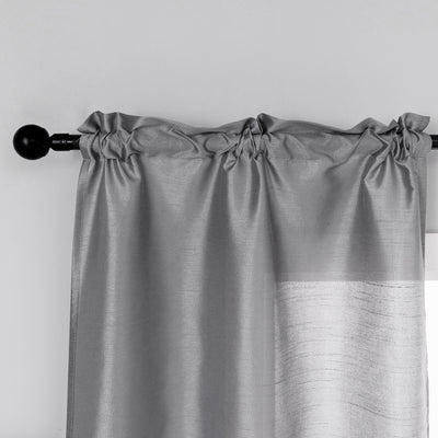 COPPIA TENDE NASSO SEMI COPRENTI SIMIL SETA 2X70X145CM GRIGIO