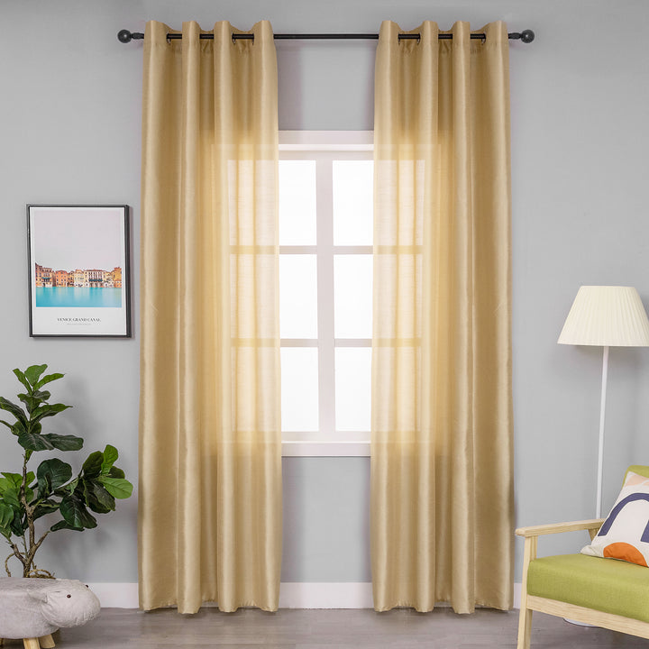 TENDA NASSO SEMI COPRENTE SIMIL SETA 1 PANNELLO 140X285CM ORO