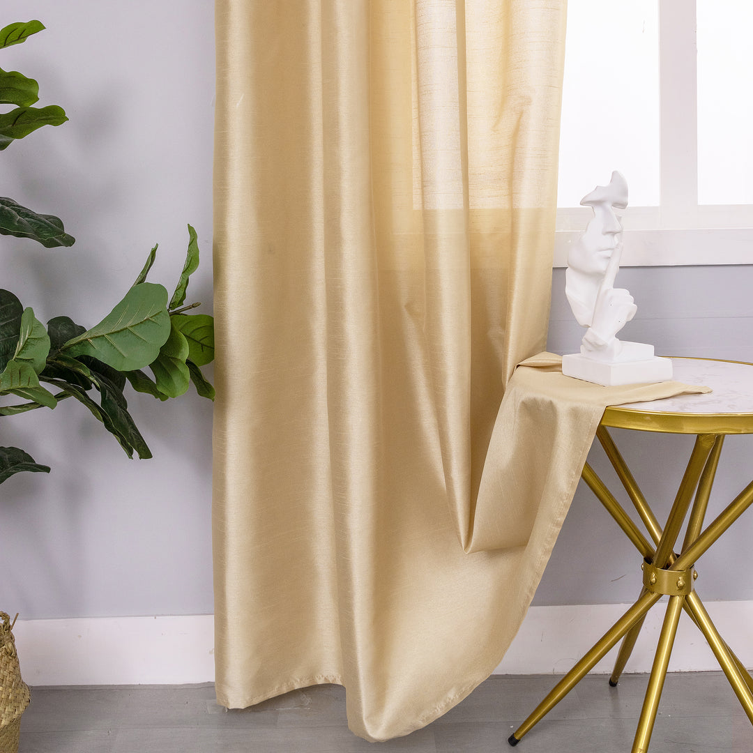TENDA NASSO SEMI COPRENTE SIMIL SETA 1 PANNELLO 140X285CM ORO