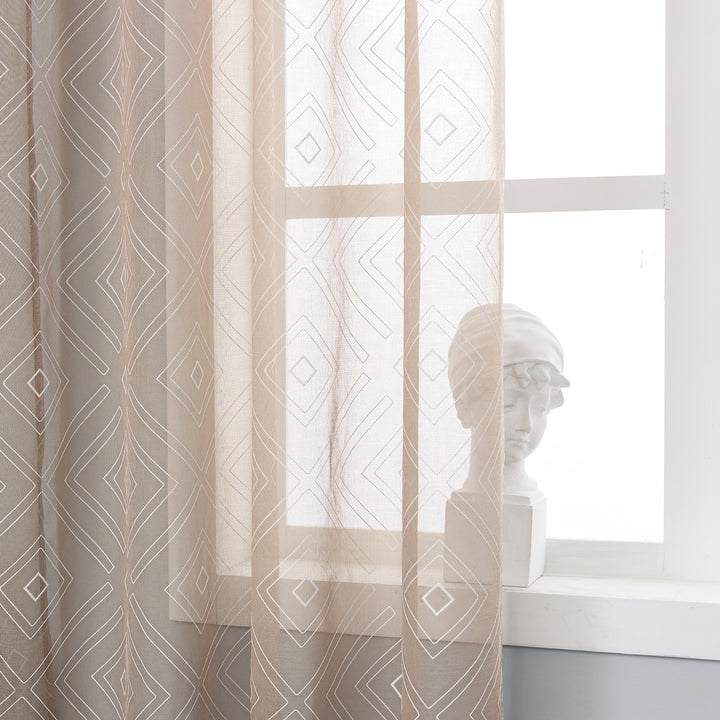 TENDA FILTRANTE FANTASIA A ROMBI 1 PANNELLO 140X285CM MARRONE