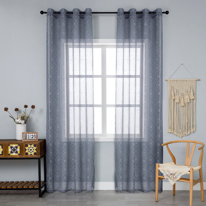 TENDA FILTRANTE FANTASIA A ROMBI 1 PANNELLO 140X285CM ARDESIA