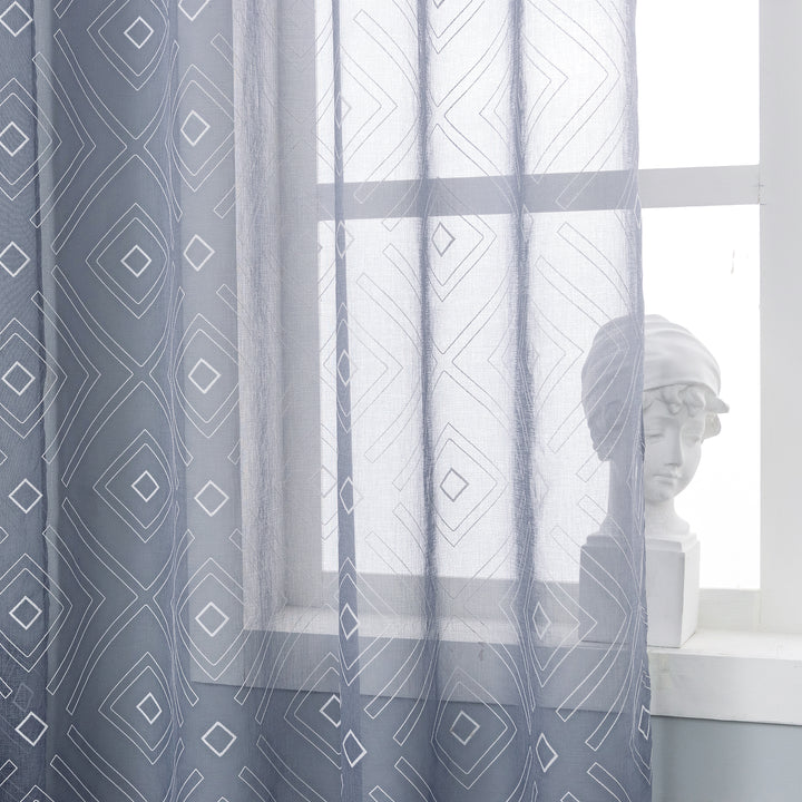 TENDA FILTRANTE FANTASIA A ROMBI 1 PANNELLO 140X285CM ARDESIA