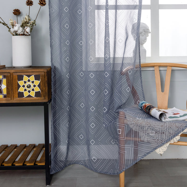 TENDA FILTRANTE FANTASIA A ROMBI 1 PANNELLO 140X285CM ARDESIA
