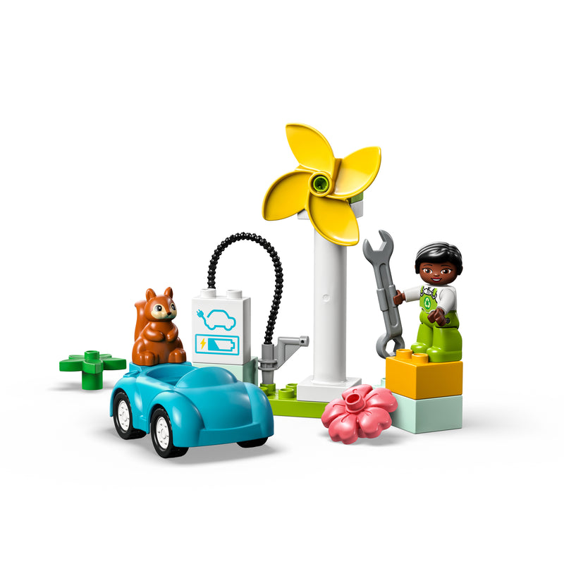 LEGO 10985 DUPLO TOWN TURBINA EOLICA E AUTO ELETTRICA