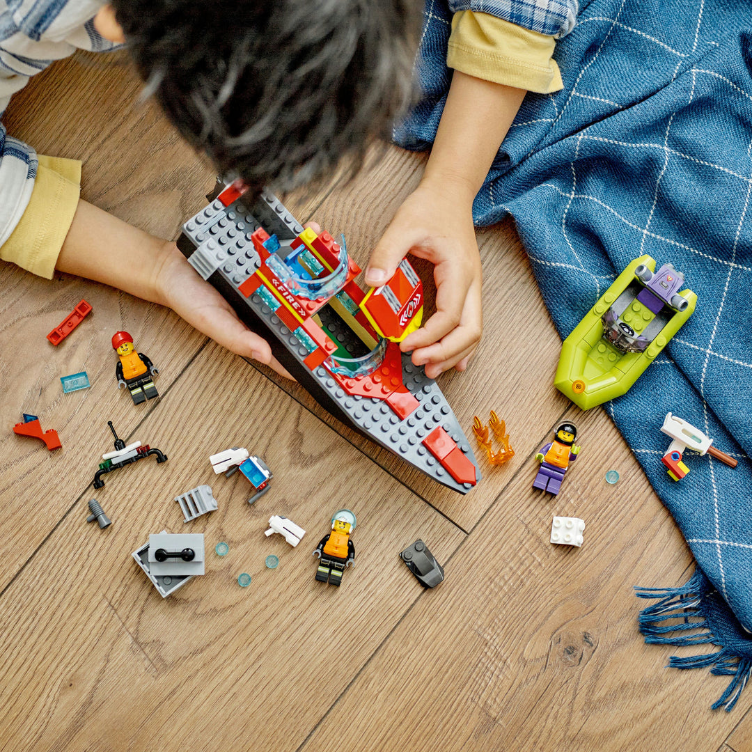 LEGO 60373 BARCA DI SOCCORSO ANTINCENDIO