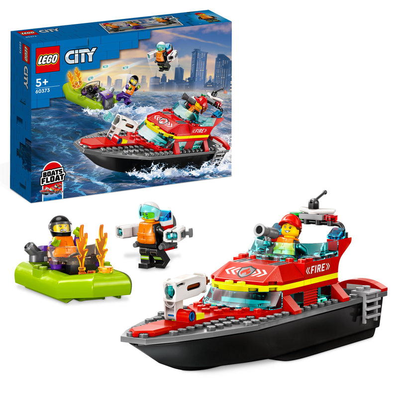 LEGO 60373 CITY FIRE BARCA DI SOCCORSO ANTINCENDIO