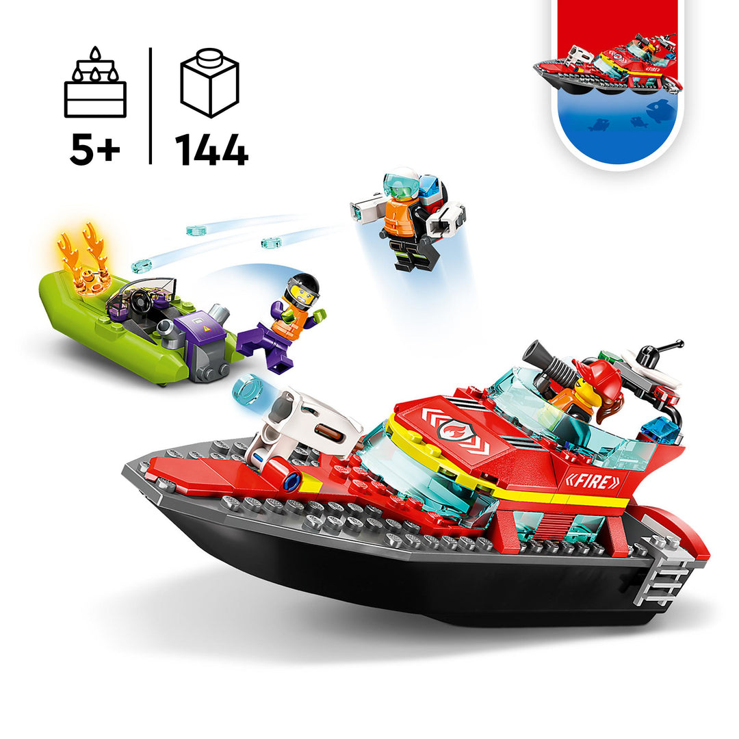 LEGO 60373 BARCA DI SOCCORSO ANTINCENDIO