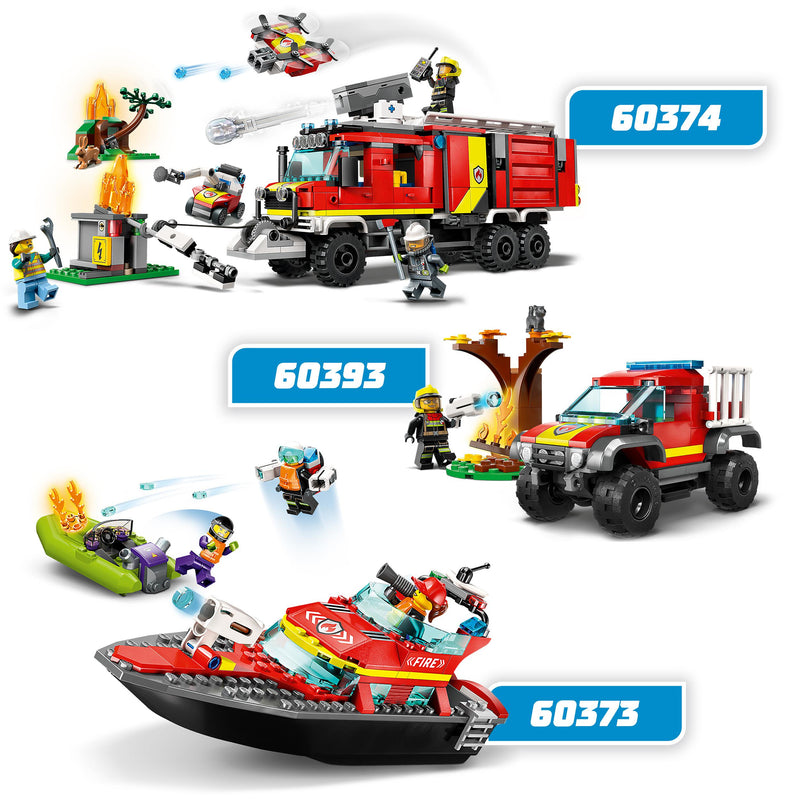 LEGO 60373 CITY FIRE BARCA DI SOCCORSO ANTINCENDIO