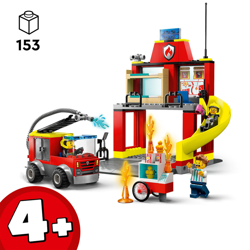 LEGO 60375 CITY FIRE CASERMA DEI POMPIERI E AUTOPOMPA