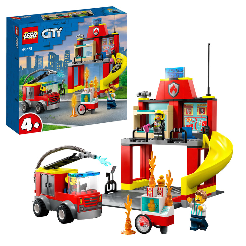 LEGO 60375 CITY FIRE CASERMA DEI POMPIERI E AUTOPOMPA