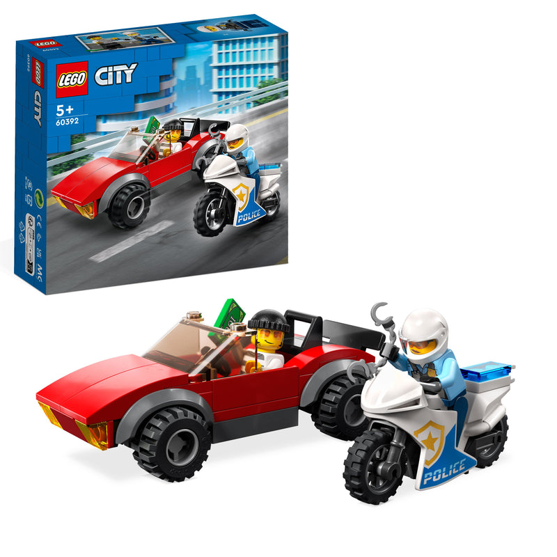 LEGO 60392 CITY POLICE INSEGUIMENTO SULLA MOTO DELLA POLIZIA