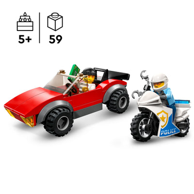 LEGO 60392 CITY POLICE INSEGUIMENTO SULLA MOTO DELLA POLIZIA